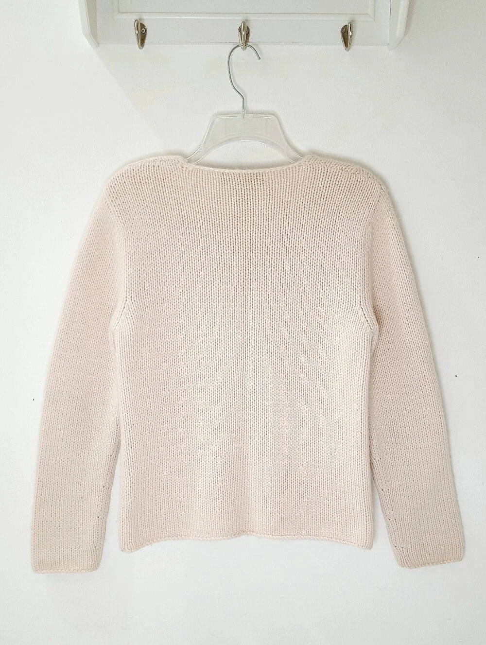 Mariele Waithe by Forté 100% Cashmere Pullover Sweater Soft Peach Fitted XL